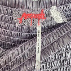 SOLD Free People Shiny Strapless Wide Leg Jumpsuit in Lilac